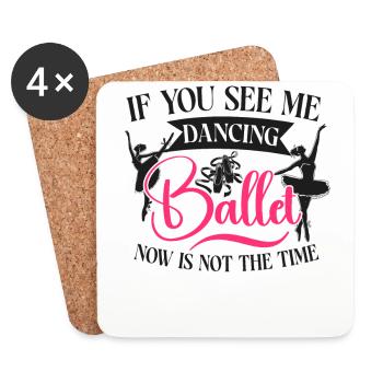 Ballet Dancer Dance Girl Ballerina - Coasters (set of 4) - white - Front