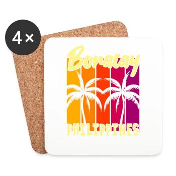 Sunset Boracay Philippines - Coasters (set of 4) - white - Front