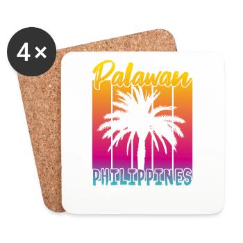 Palawan Philippines Sunset - Coasters (set of 4) - white - Front