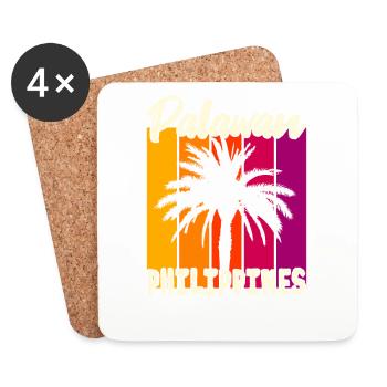 Palawan Philippines Sunset - Coasters (set of 4) - white - Front