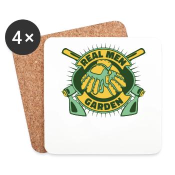 Real Men Garden Allotment Garden - Coasters (set of 4) - white - Front