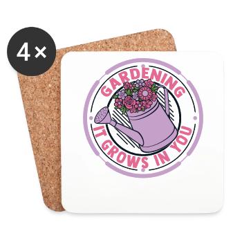 Gardening It Grows In You Horticulture Allotment - Coasters (set of 4) - white - Front
