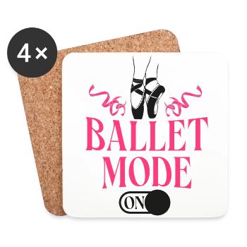Ballet Dancer Dance Girl Ballerina - Coasters (set of 4) - white - Front