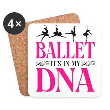 Ballet Dancer Dance Girl Ballerina - Untersetzer (4er-Set) - Weiß - Vorne