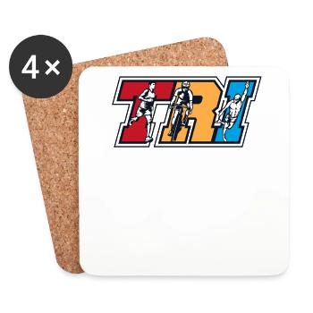 TRI Triathlete Training Triathlon Bike Professional - Coasters (set of 4) - white - Front
