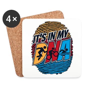 It's In My DNA Training Triathlon Bike Triathlete - Coasters (set of 4) - white - Front