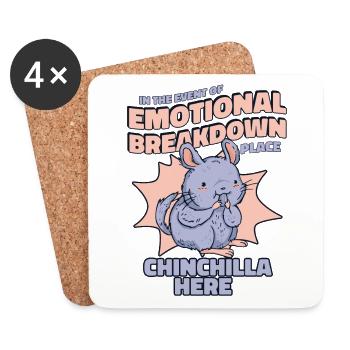 Emotional Breakdown Place Longhair Shorttail - Coasters (set of 4) - white - Front