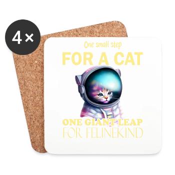 Cat Astronaut - Coasters (set of 4) - white - Front