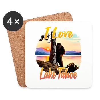 I love Lake Tahoe - Coasters (set of 4) - white - Front