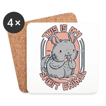 This Is My Spirit Animal Shorttail Long Tail - Coasters (set of 4) - white - Front
