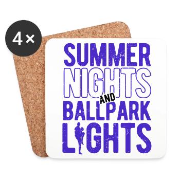 Baseball - Untersetzer (4er-Set) - Weiß - Vorne