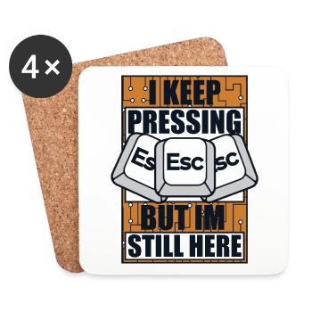 I Keep Pressing Esc Informatiker Admin - Untersetzer (4er-Set) - Weiß - Vorne