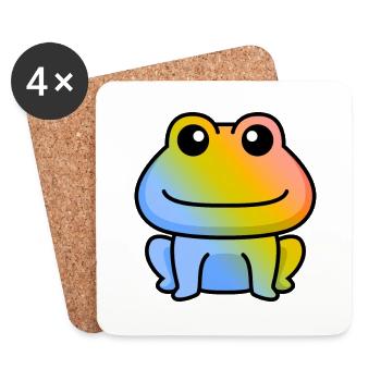 Frosch Comic Tier - Untersetzer (4er-Set) - Weiß - Vorne