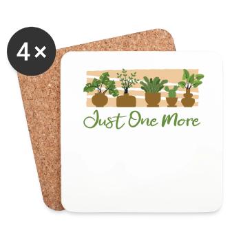 Just One More Horticulture Allotment Garden Gardener - Coasters (set of 4) - white - Front