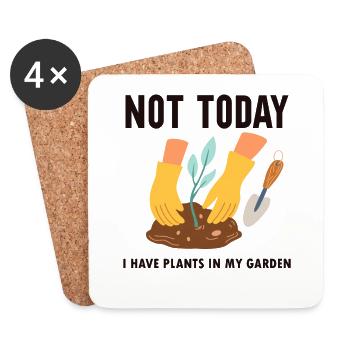 Not Today I Have Plants In My Garden Gartenbau - Untersetzer (4er-Set) - Weiß - Vorne