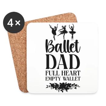 Ballet Danseuse Danse Ballerine - Dessous de verre (lot de 4) - blanc - Devant