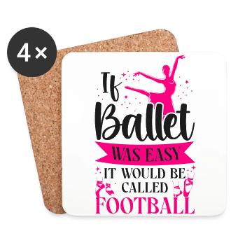 Ballet Dancer Dance Girl Ballerina - Untersetzer (4er-Set) - Weiß - Vorne