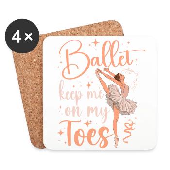 Ballet Dancer Dance Girl Ballerina - Untersetzer (4er-Set) - Weiß - Vorne