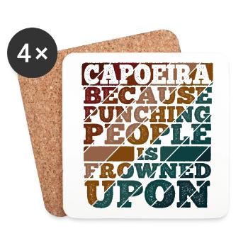 Capoeira - Untersetzer (4er-Set) - Weiß - Vorne