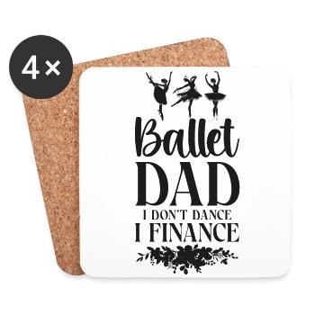 Ballet Danseuse Danse Ballerine - Dessous de verre (lot de 4) - blanc - Devant