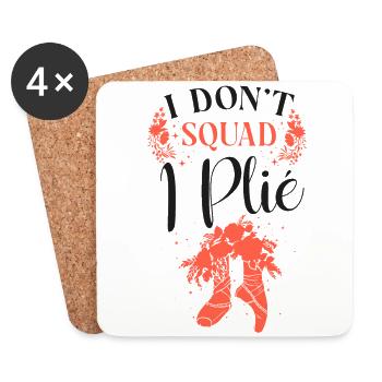 Ballet Dancer Dance Girl Ballerina - Coasters (set of 4) - white - Front