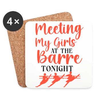 Ballet Dancer Dance Girl Ballerina - Coasters (set of 4) - white - Front