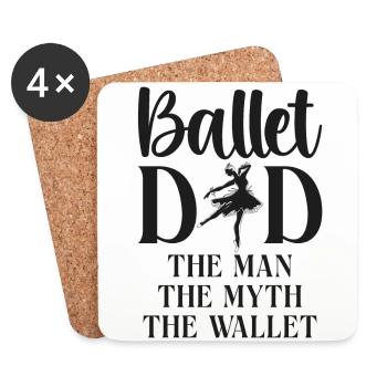 Ballet Danseuse Danse Ballerine - Dessous de verre (lot de 4) - blanc - Devant
