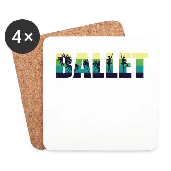 Ballet Dancer Dance Girl Ballerina - Coasters (set of 4) - white - Front