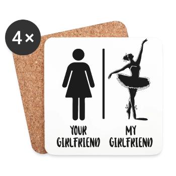Ballet Dancer Dance Girl Ballerina - Coasters (set of 4) - white - Front