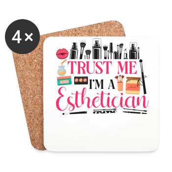 Cute Licensed Esthetician Skincare - Untersetzer (4er-Set) - Weiß - Vorne