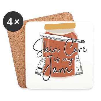 Cute Licensed Esthetician Skincare - Coasters (set of 4) - white - Front