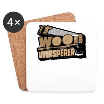 Wood Whisperer Carpenter Wood Technician Carpenter - Coasters (set of 4) - white - Front
