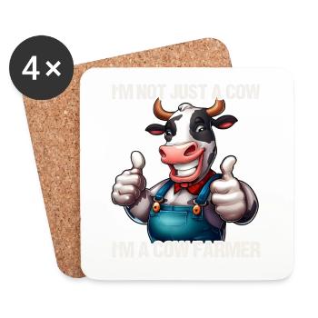 Vache fermière - Dessous de verre (lot de 4) - blanc - Devant
