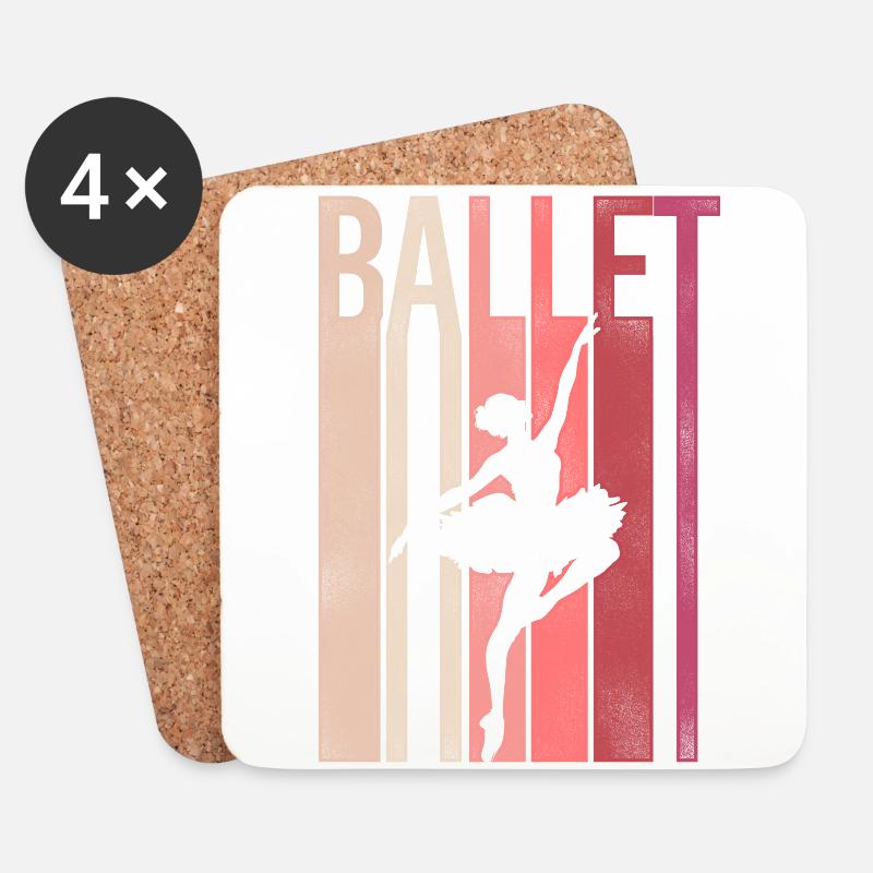 Ballet Dancer Dance Girl Ballerina - Untersetzer (4er-Set) - Weiß