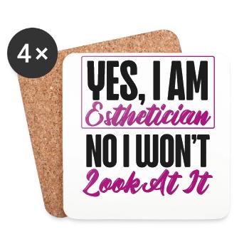 Cute Licensed Esthetician Skincare - Untersetzer (4er-Set) - Weiß - Vorne