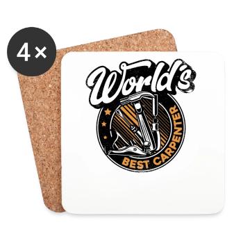 World's Best Carpenter Carpenter Wood Technician - Coasters (set of 4) - white - Front