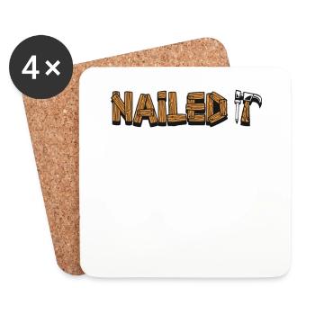 Nailed It Carpenter Carpenter Wood Technician - Coasters (set of 4) - white - Front