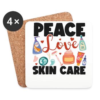 Cute Licensed Esthetician Skincare - Coasters (set of 4) - white - Front