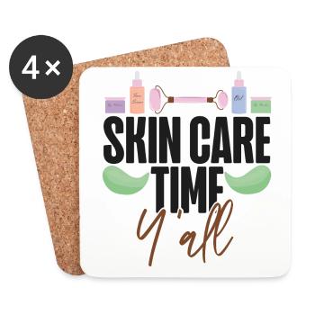 Cute Licensed Esthetician Skincare - Coasters (set of 4) - white - Front