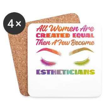 Cute Licensed Esthetician Skincare - Untersetzer (4er-Set) - Weiß - Vorne