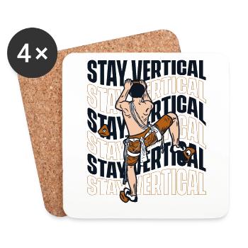 Stay Vertical Alpinklettern Sportklettern Kraxler - Untersetzer (4er-Set) - Weiß - Vorne