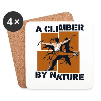 A Climber By Nature Bouldern Sportklettern - Untersetzer (4er-Set) - Weiß - Vorne