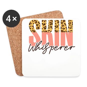 Cute Licensed Esthetician Skincare - Coasters (set of 4) - white - Front