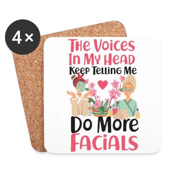 Cute Licensed Esthetician Skincare - Untersetzer (4er-Set) - Weiß - Vorne