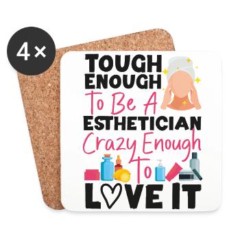 Cute Licensed Esthetician Skincare - Untersetzer (4er-Set) - Weiß - Vorne