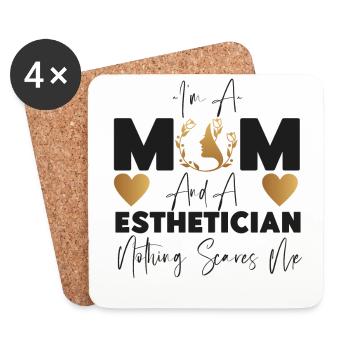 Cute Licensed Esthetician Skincare - Untersetzer (4er-Set) - Weiß - Vorne