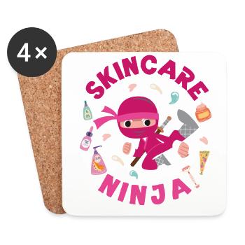 Cute Esthetician Skincare - Coasters (set of 4) - white - Front