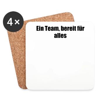 Feuerwehr - Ein Team, bereit für alles - Untersetzer (4er-Set) - Weiß - Vorne