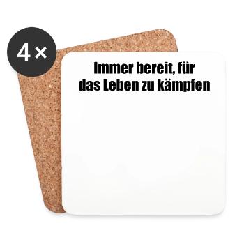 Feuerwehr - Immer bereit, für das Leben zu - Untersetzer (4er-Set) - Weiß - Vorne