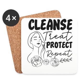 Cute Licensed Esthetician Skincare - Untersetzer (4er-Set) - Weiß - Vorne